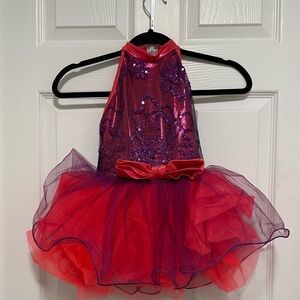 Sparkling Purple and Red Orange Kids Costume